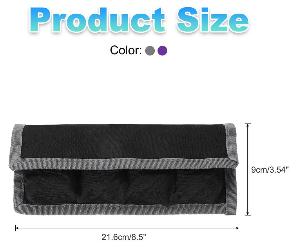 Kamera Akku Tasche, 4 Taschen Nylon DSLR Akku Tasche Halter Aufbewahrungstasche fš¹r AAA Akku und LP-E6 LP-E8 NP-FW50 EN-EL14 EN-EL15 Akku (Grau,...