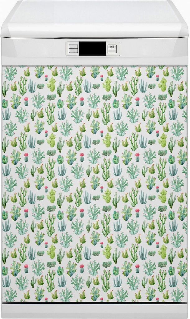 Magnete Küche Magnetmatte Magnet für Spülmaschine Abwaschbar Nachbildung 45x80 cm - Kleine Kakteen