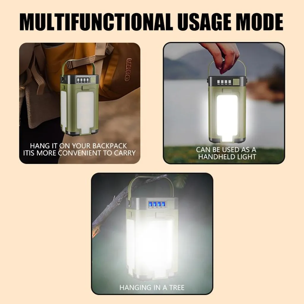 Lampe torche LED rechargeable USB-C avec batterie 2000mAh étanche IPX4