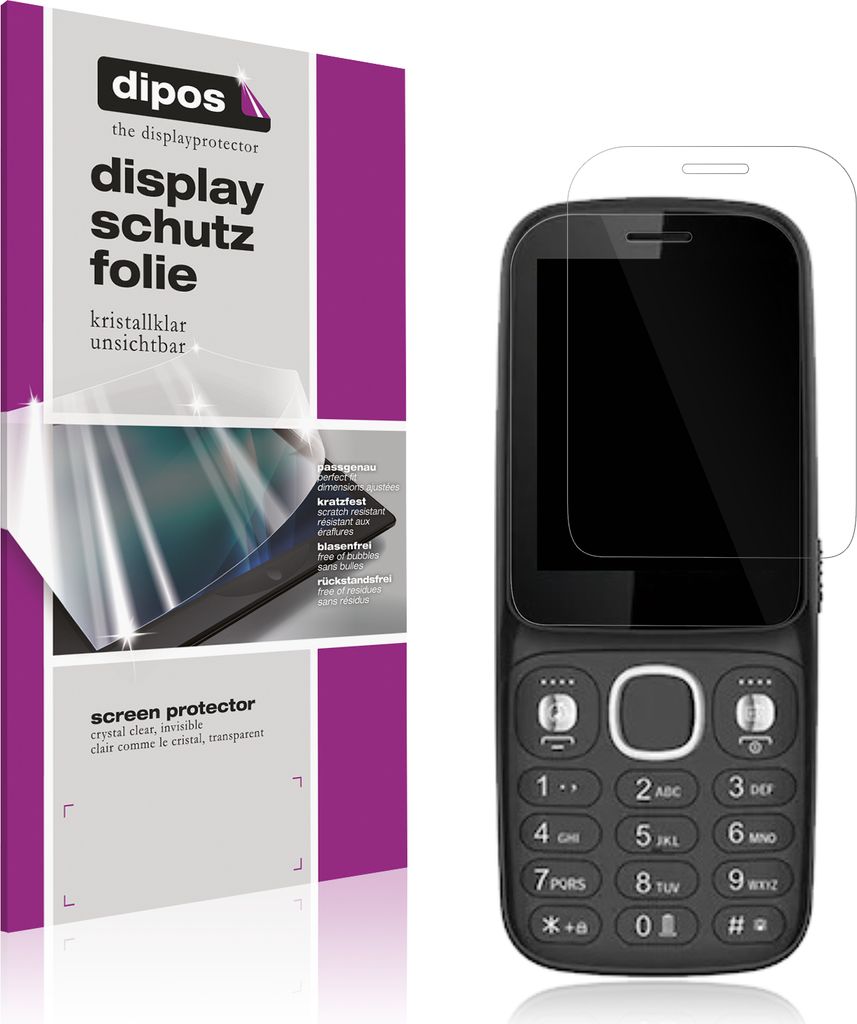 4x Schutzfolie für I Kall K24 klar Displayschutzfolie Folie Display Schutz dipos