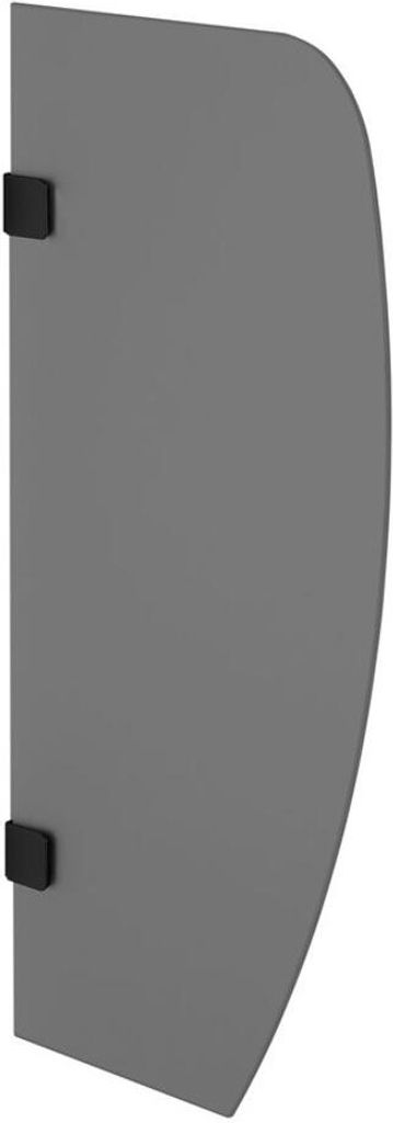 Przegroda do pisuaru, 40 x 80 cm, matowe szare szkło, Zdjęcie produktu 