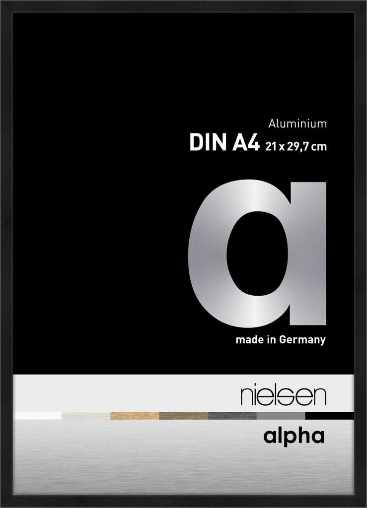 Hliníkový obrazový rám Nielsen Alpha 21x29,7 cm černý matný Obrázek produktu 