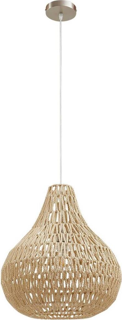 Lindby Hängeleuchte Miryam, Hanfseil natur, Ø 40 cm