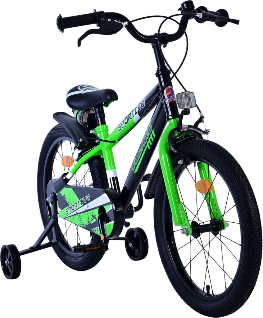Volare Sportivo Kinderfahrrad für Jungen - 18 Zoll in Grün Produktbild 5