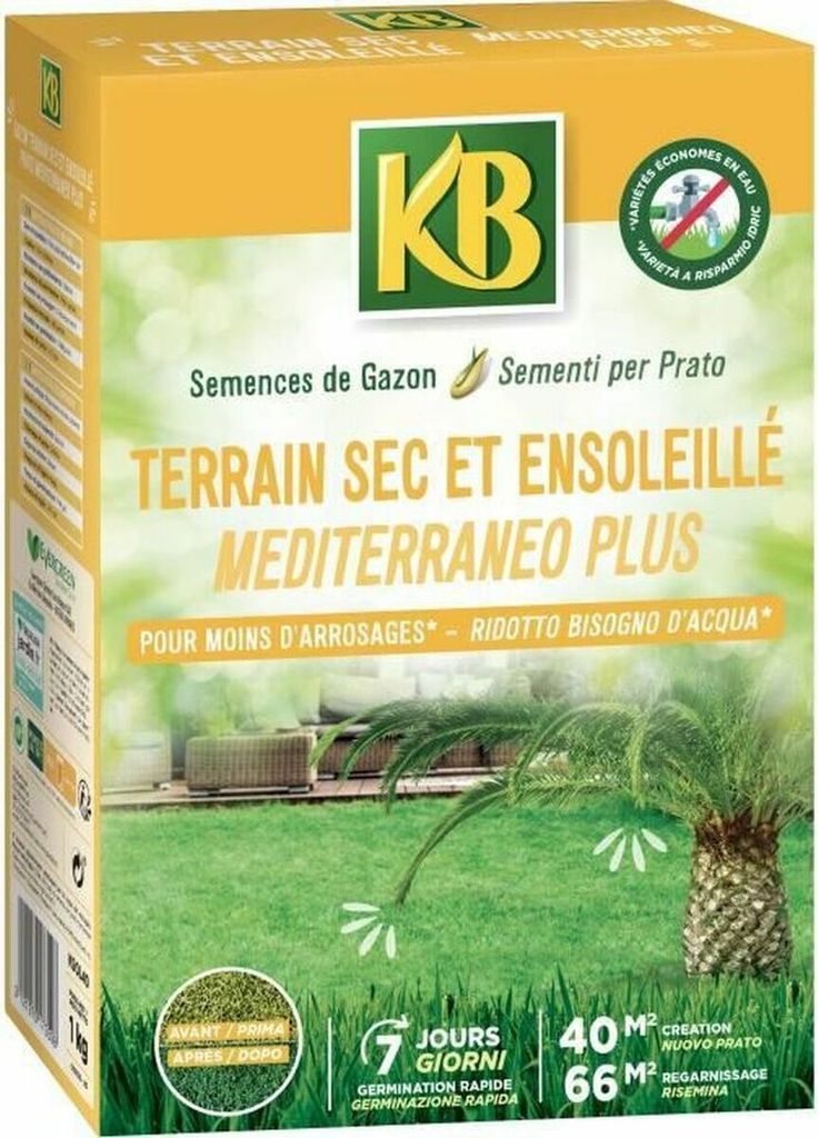Saatgut KB Gras mediterran 1 kg 40 m²