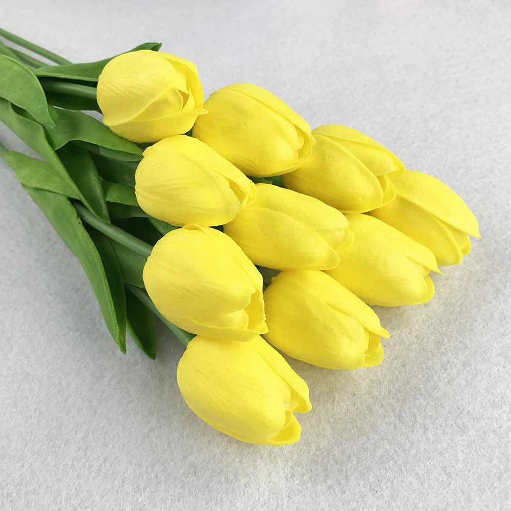 12 Stück/Set, atemberaubende holländische Tulpen aus PU, fühlt sich echt an, künstliche Seidenblumen, Arrangement, Blumenstrauß, Nachbildungat...