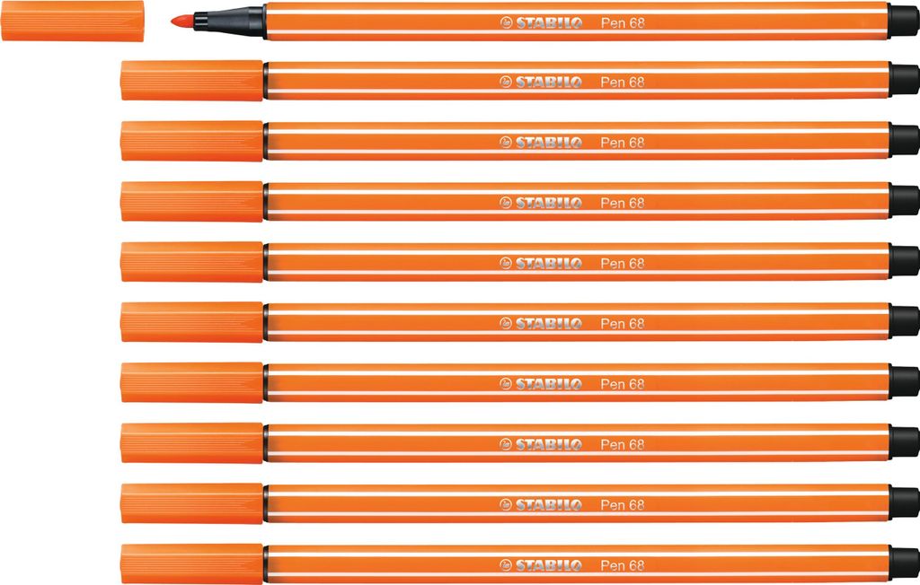 Premium-Filzstift - STABILO Pen 68 - 10er Pack - gelbrot