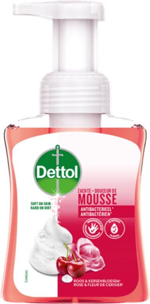 Dettol - Schaum-Handseife - Rosen & Kirschblüte - Weiche Mousse - 250 ml - 1 Stück