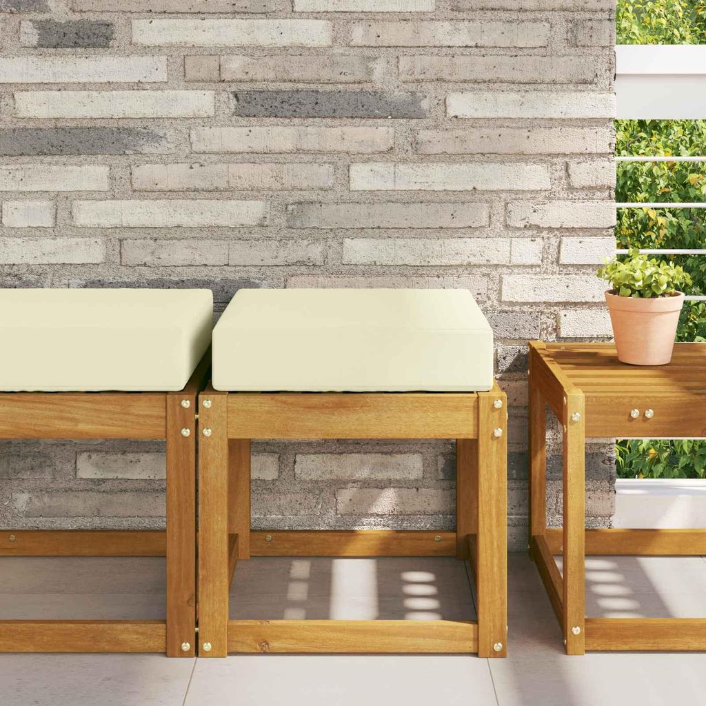 "2026 Aktion"Sitzkissen für Outdoor 1 PC - CLORIS - Gartenbank-Auflage - Indoor/Balkon - Creme 40x40x8 cm 100 % Polyester - Gartenmöbelauflagen P...