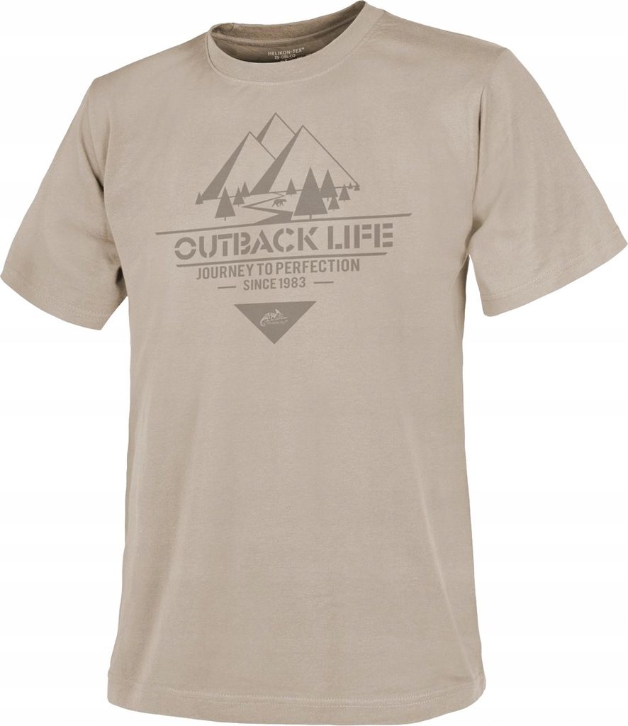 Helikon-Tex Herren Outback Life Baumwoll-T-Shirt Khaki XL