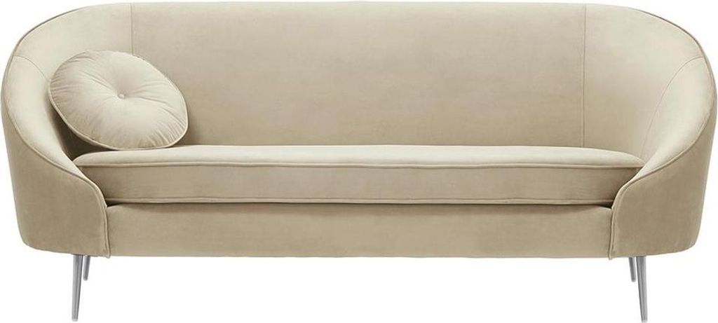 Dreisitzer-Sofa Kooper-Velluto 2-Standard piping-chrome metal