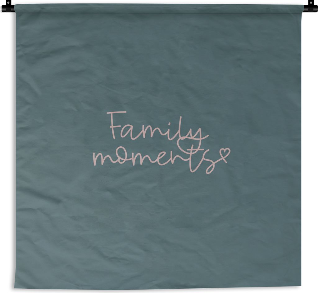 MuchoWow Wandteppich Wandbehang Familienmomente - Sprichwörter - Zitate - Familie 60x60 cm Tapisserie Dekoration Wandtuch - Dekorationen - Wand ...