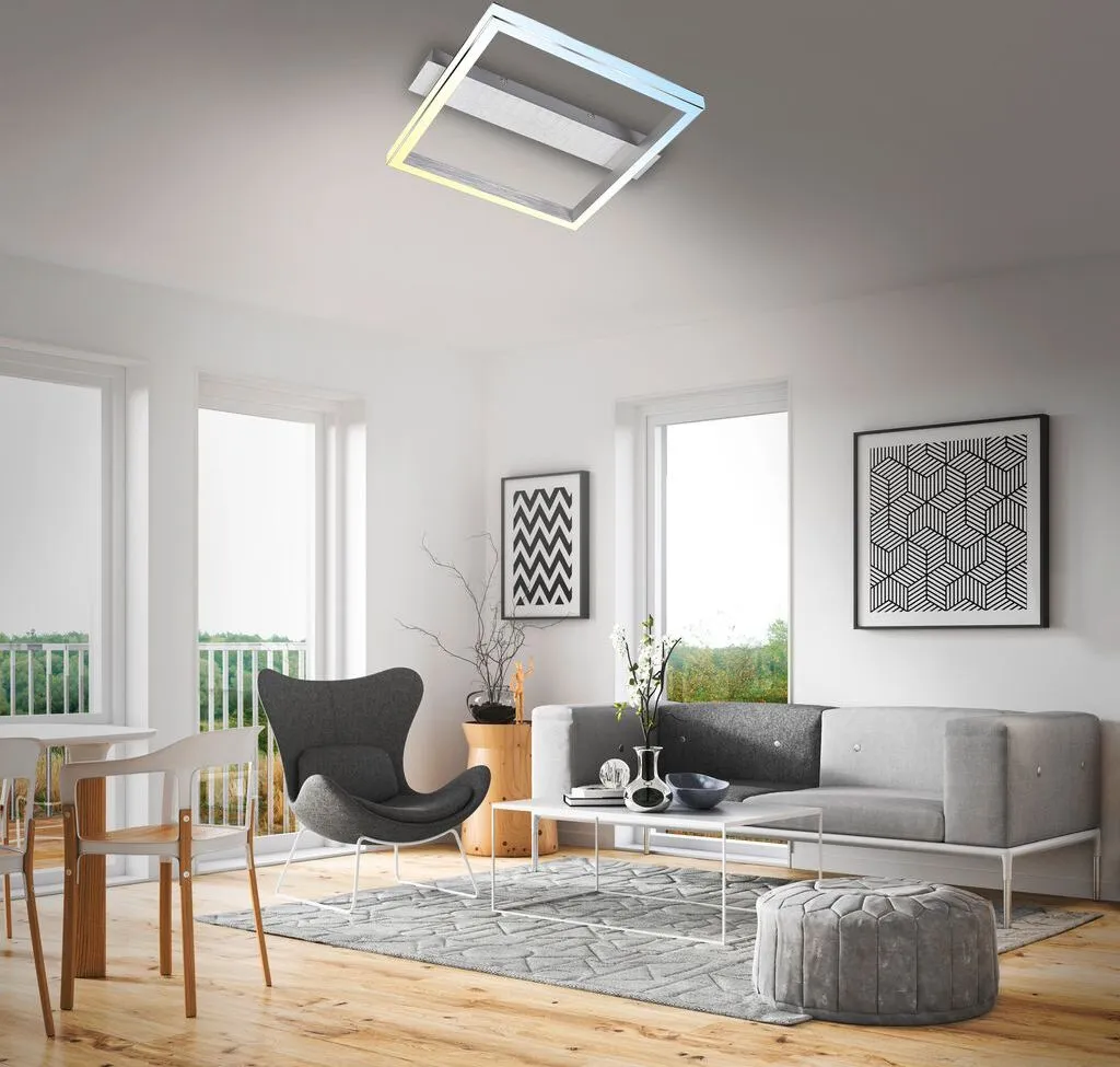 Offerta Lampada Soffitto LED 26W | Cromo Alluminio | Prezzo Stock - 5