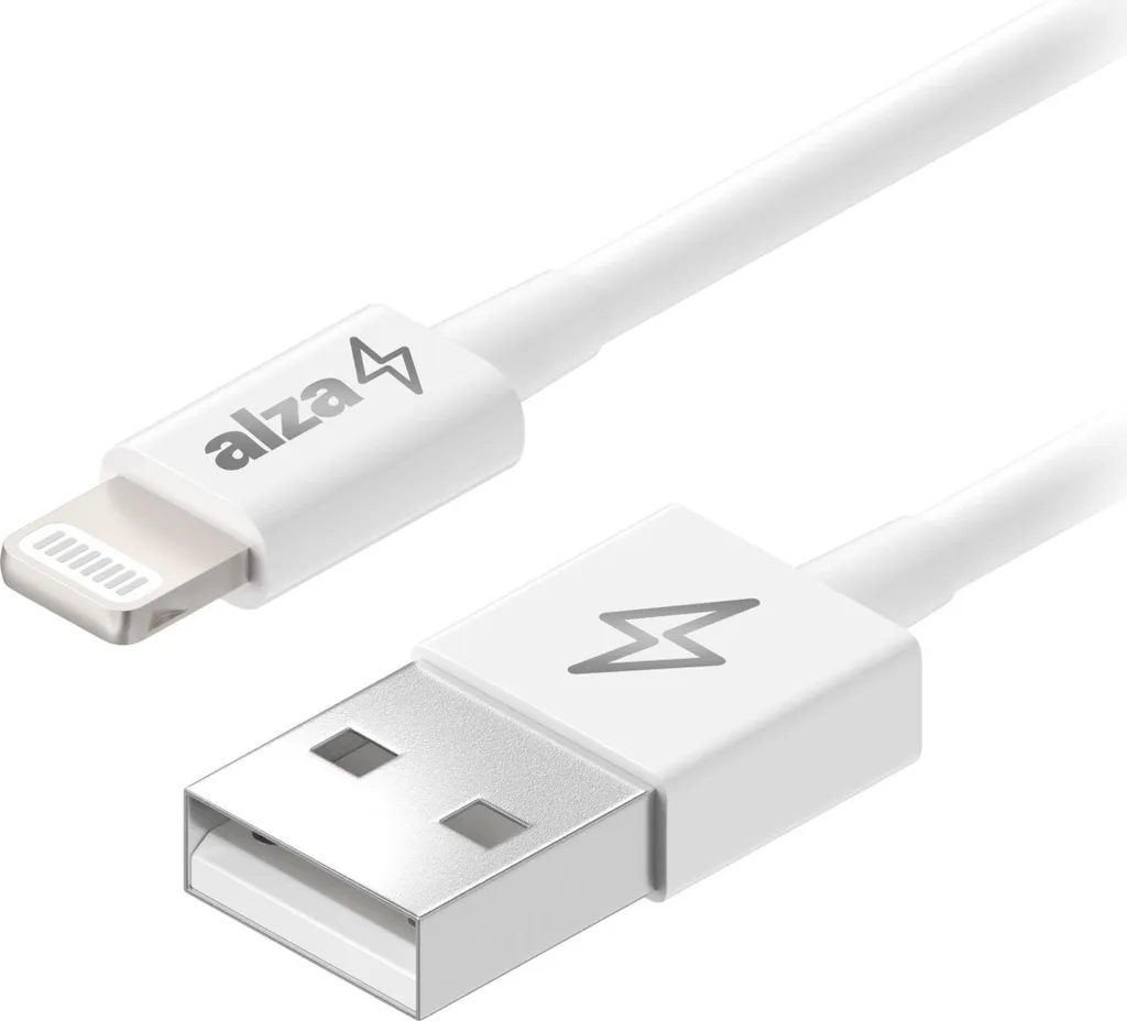 AlzaPower Core Câble USB-A vers Lightning MFi C189 - 2m Blanc Robuste - 4