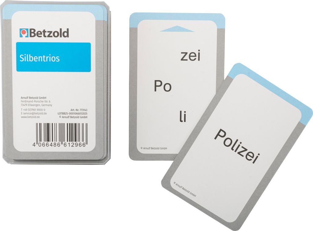 Betzold Silbentrios - Karten für den Magischen Zylinder, Kartenset | Lernspiel | Magischer Zylinder für Selbstständiges Lernen,
