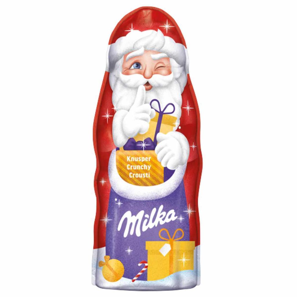 Milka Father Christmas Crispy Alpine Milk Chocolate z Zdjęcie produktu 