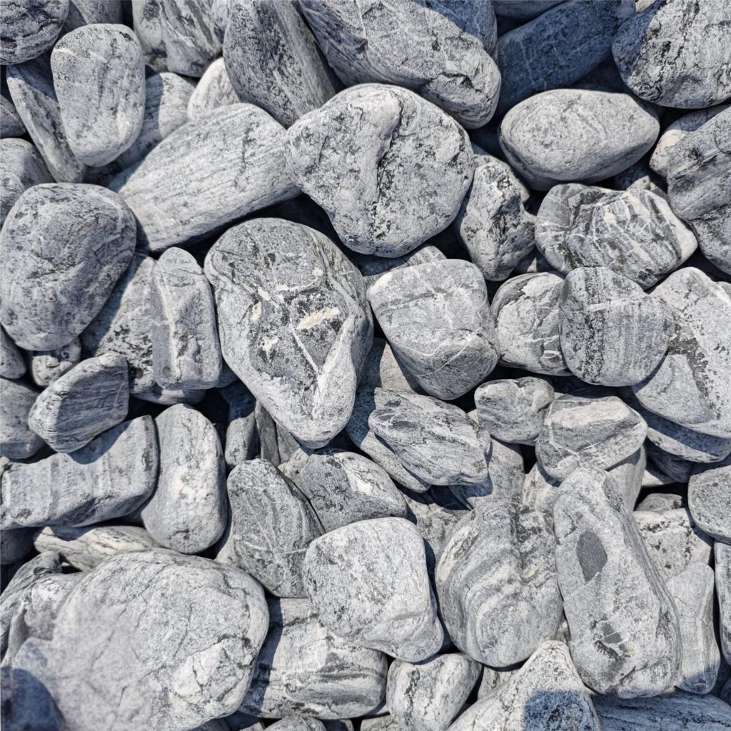Silberkies Naturstein 4–8 cm, 5 kg – Dekorative Produktbild 