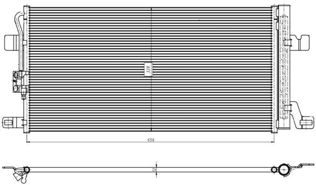 Radiateur de clim avec déshydrateur pour Audi Q5 FY - Réf OE 80A816411