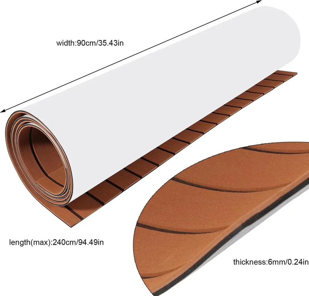 Tappetino per pavimento, design antiscivolo, facile installazione, MARRONE