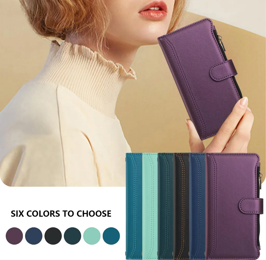Cover Antiurto Sony Xperia 10 VI Viola | Portafoglio con Zip - 8