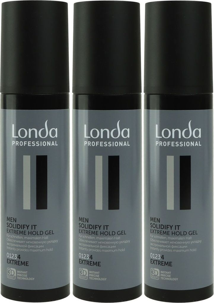 Londa Men Solidify It 3 x 100 ml extrem Haargel Set Produktbild 