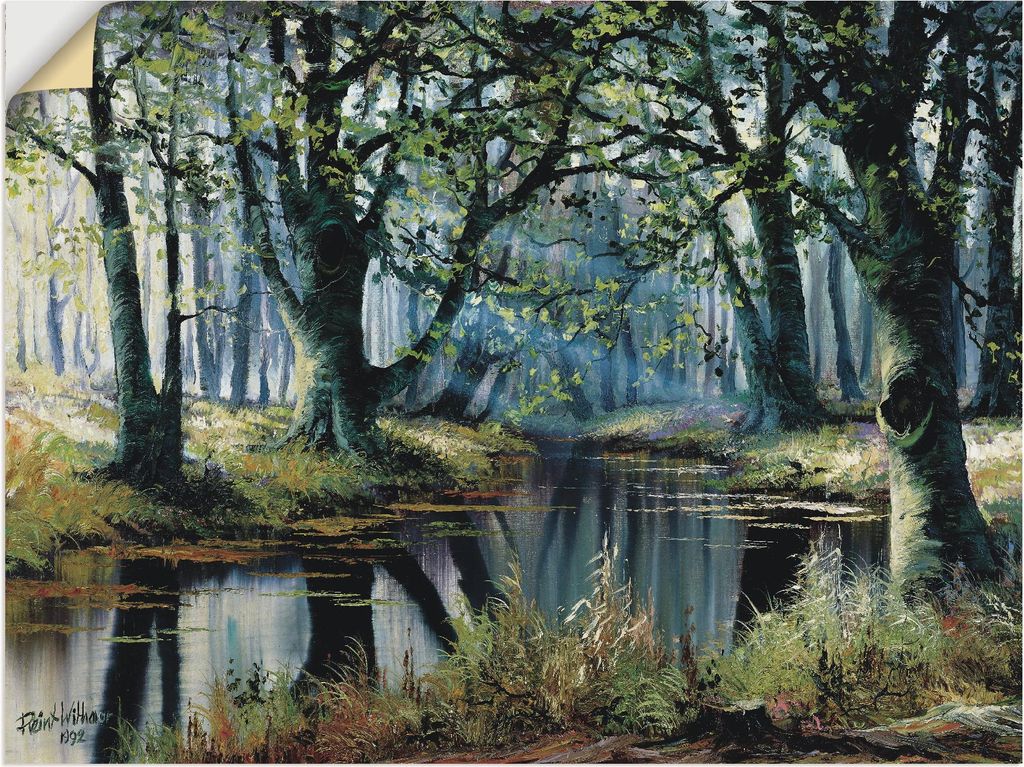 ARTland Wandbild, selbstklebend Ruhe von den Bäumen Größe: 40x30 cm