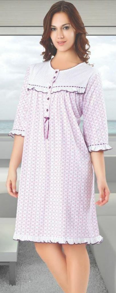 Koszulka nocna damska Piżama Biała L-XL Długa bielizna Zdjęcie produktu 