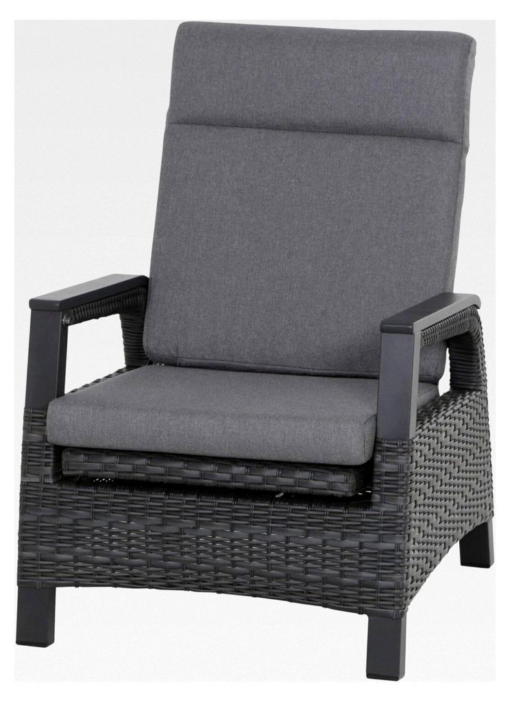 Solea Loungesessel, Nachtblau, Aluminium/Gardino-Geflecht, 84x71x98cm, inklusive Polster, verstellbare Rückenlehne