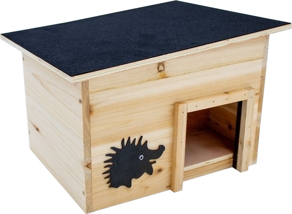 Holz Igelhaus mit Labyrinth Eingang - 32 x 21 cm - Winter Produktbild 