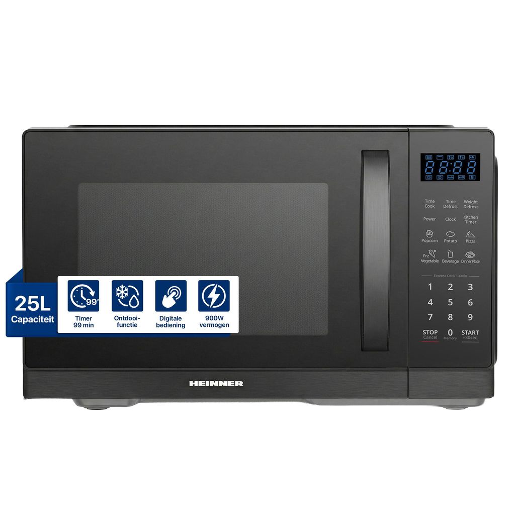 Heinner HMW-MD25DBK, Werkblad, losstaande magnetron, 25 Productafbeelding 