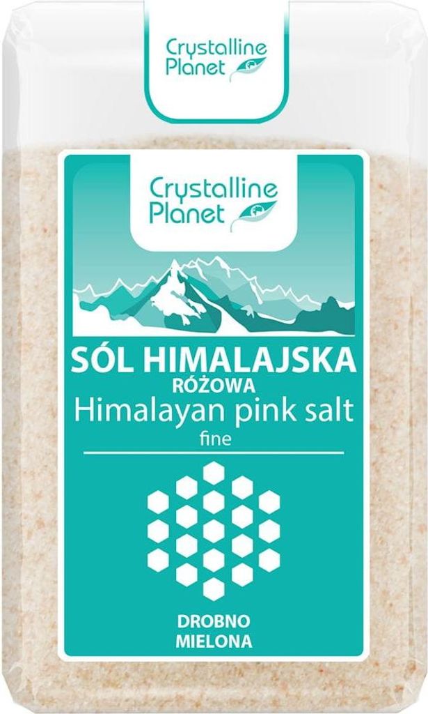 SÓL HIMALAJSKA RÓŻOWA DROBNO MIELONA 600 g - CRYSTALLINE PLANET