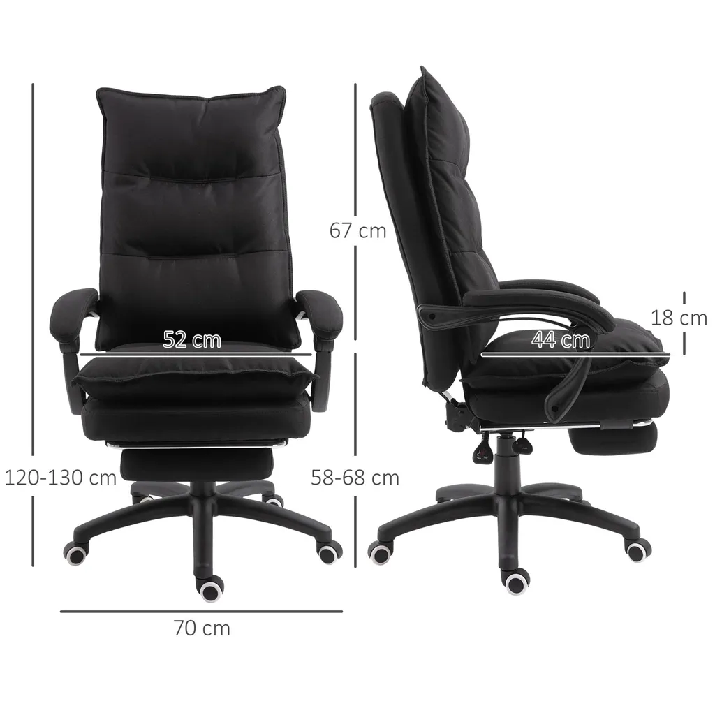 Fauteuil de bureau massant contre le mal de dos avec dossier inclinable