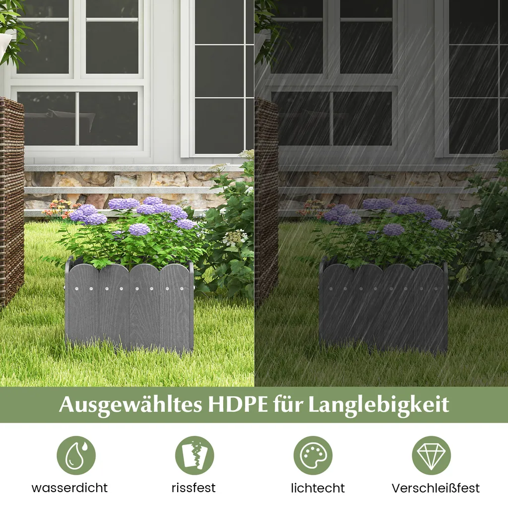 Bac à Fleurs Durable sans Entretien - Évite la Stagnation d'Eau 2pcs - 4