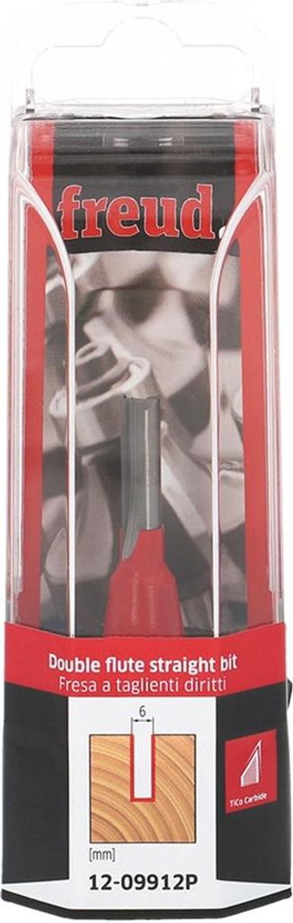Freud Zweischneiden-Nutfräser Typ B 12-09912P mit 12mm Schaft , D = 6 x Höhe 19 mm