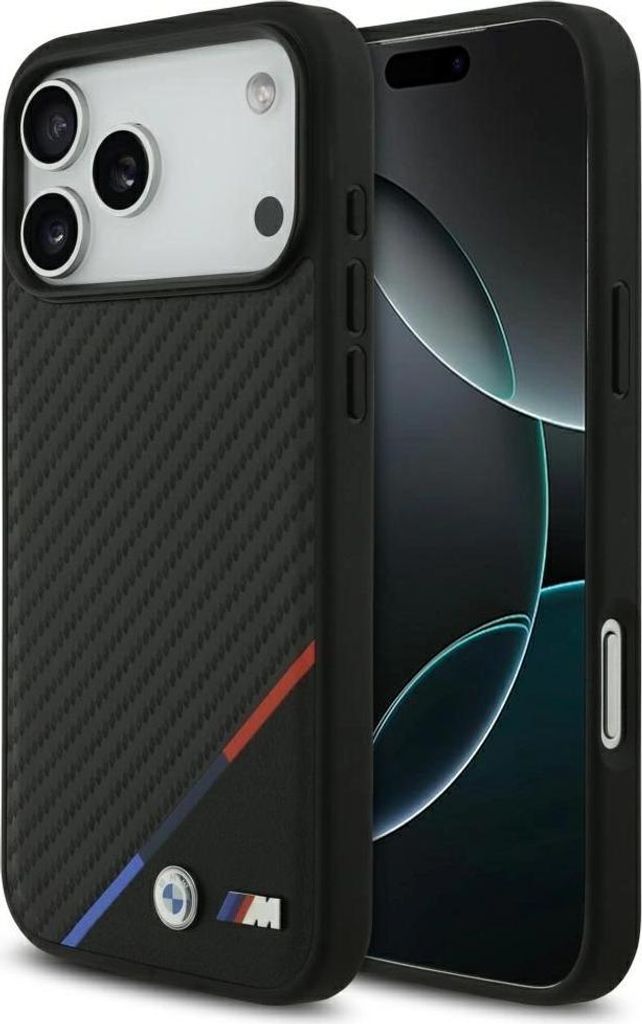 BMW Smartphone-Hülle BMW Apple Phone 16 Pro Max Hardcase Meshed Tricolor Stripes Magsafe