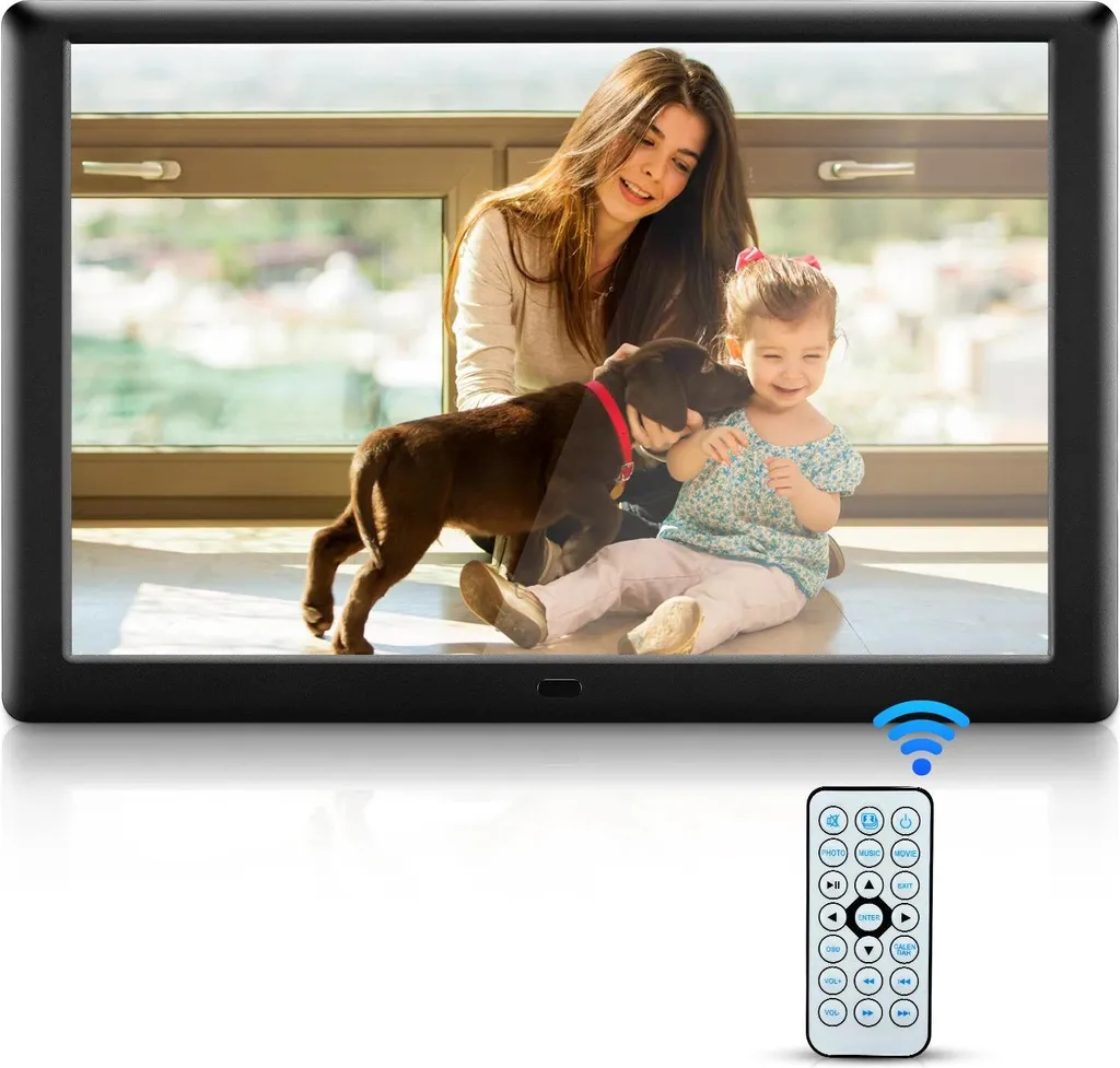 Cadre photo numérique 10 pouces avec télécommande et lecture média LF10
