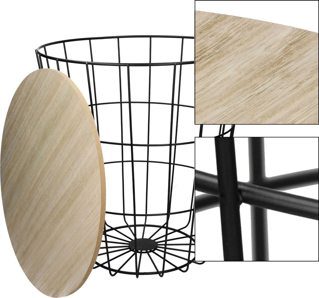 Masa Home&Styling Collection, metal/lemn, 39x41 cm, Zdjęcie produktu 5