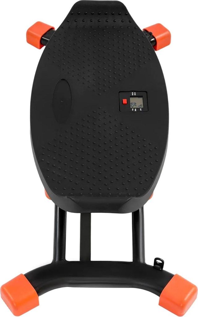 Skitrainer für Zuhause - Slide Stepper - 2 Widerstandsbänder - Tragkraft 120 kg - Datenanzeige - Kraft & Balance - Hüfttraining - Schwarz