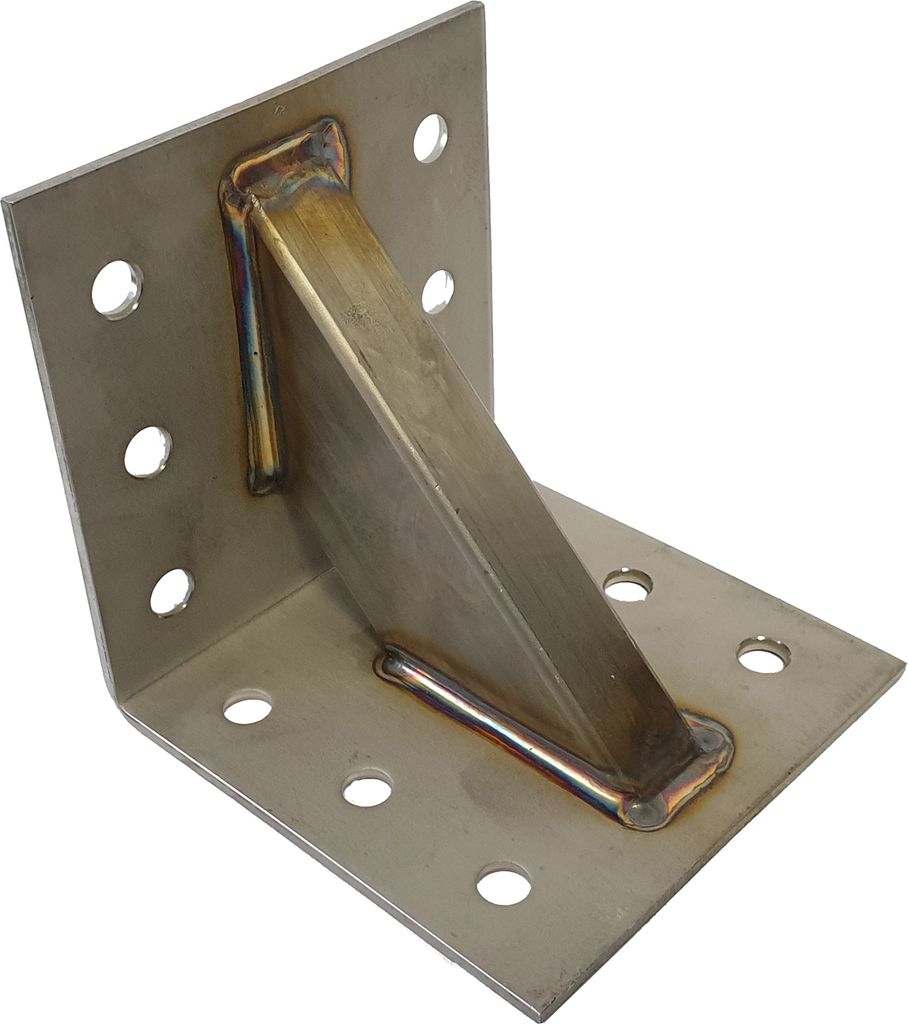 V2A angolo in acciaio inox 10x10x10cm connettore in legno Immagine del prodotto 