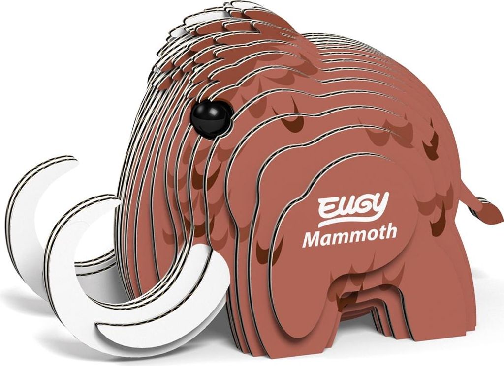 EUGY 3D Bastelset Mammut (Miniatur-Tierfigur, aus Wellkarton) 650031