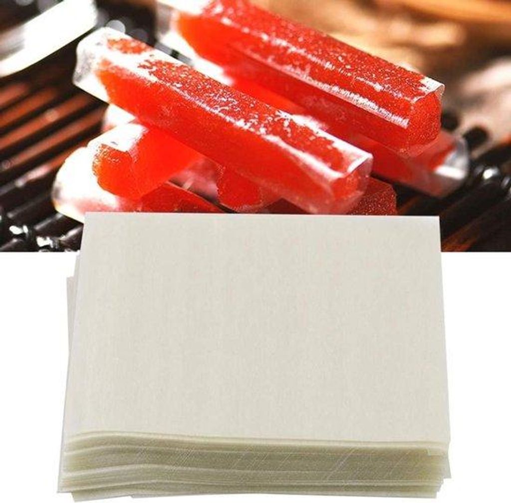 Edible Wafer Paper - 500 Food Sheets for Handmade Candy - Foldable White Nougat Paper for Baked Goods and Cookies