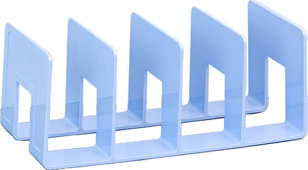 Buchhalter Nicht-rutsches unteres Kompartiment Design Nicht-Tumbling-ausgehöhltes Desktop-Dokumentdateieinhaber Divider Home Supply-Blau