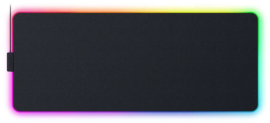 Tapis de Souris Gaming XL pour Setup RGB avec Surface Hybride Noir Mat
