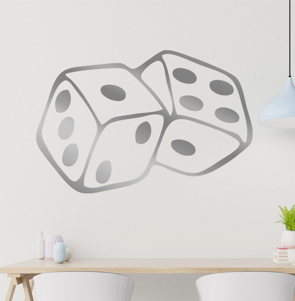 Würfel Wandtattoo in 6 Größen - Wandaufkleber Wall Sticker - Dekoration, Küche, Wohnzimmer, Schlafzimmer, Badezimmer