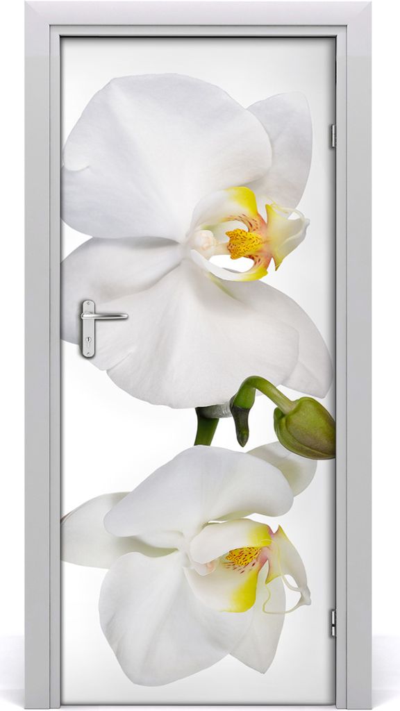 Tulup Türaufkleber 85x205 cm Dekorative Aufkleber Selbstklebend Wasserdichte Tapete Abnehmbar Schlafzimmer Wohnzimmer Wohnkultur - weisse Orchidee