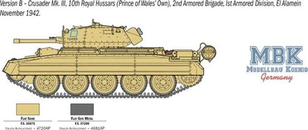 Maquette de Char Militaire 6592 Crusader Mk. II et Figurines - Échelle 1:35