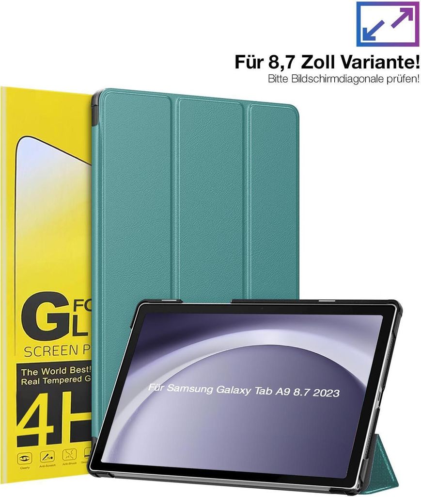 Schutzhülle + 2x 4H Displayfolie für Samsung Galaxy Tab A9 Produktbild 