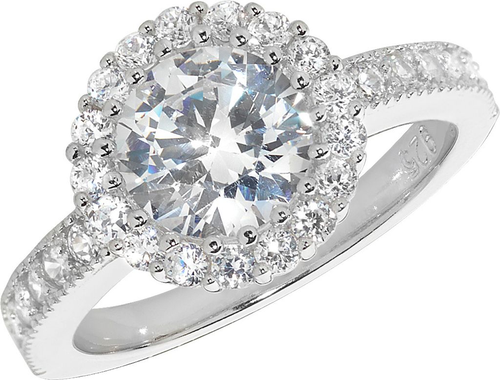 Atemberaubender 925 Sterling Silber Solitär Verlobung Damen - Ring mit Zirkonia, 58 (18.5); TRS22323RSQ