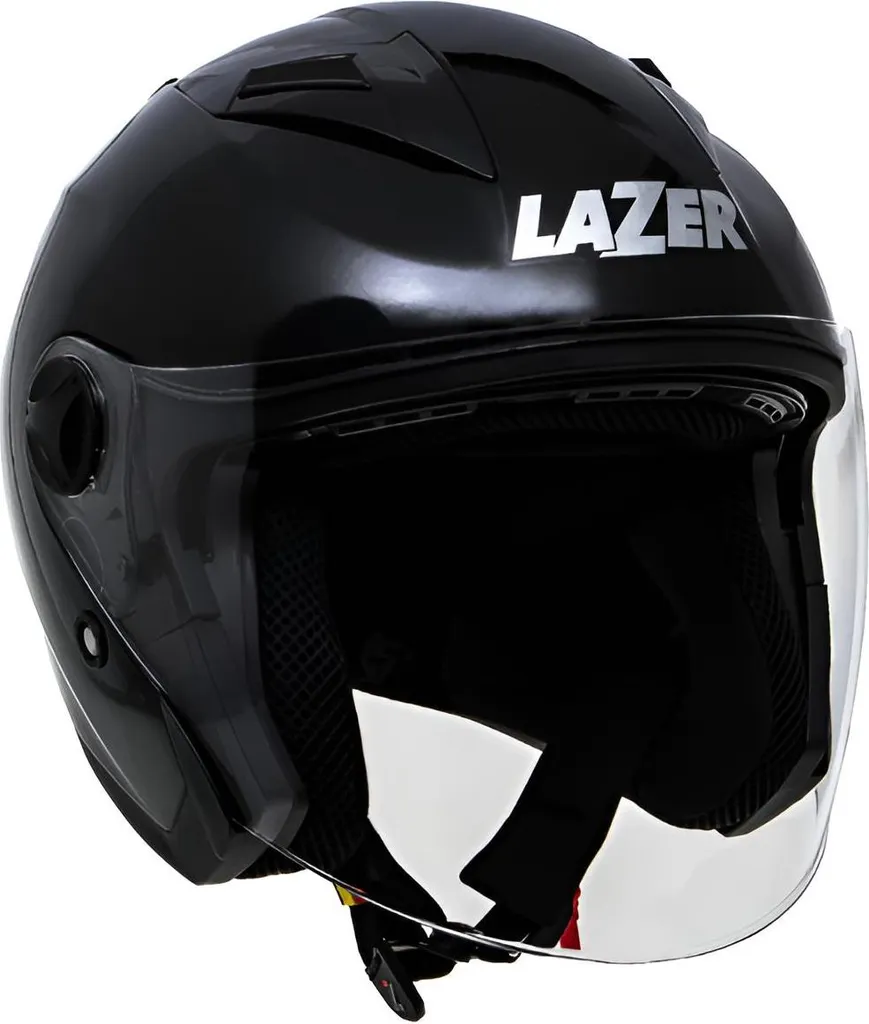 Casque Lazer Orlando Z-Line Noir Brillant S avec Écran Anti-Rayures Pro