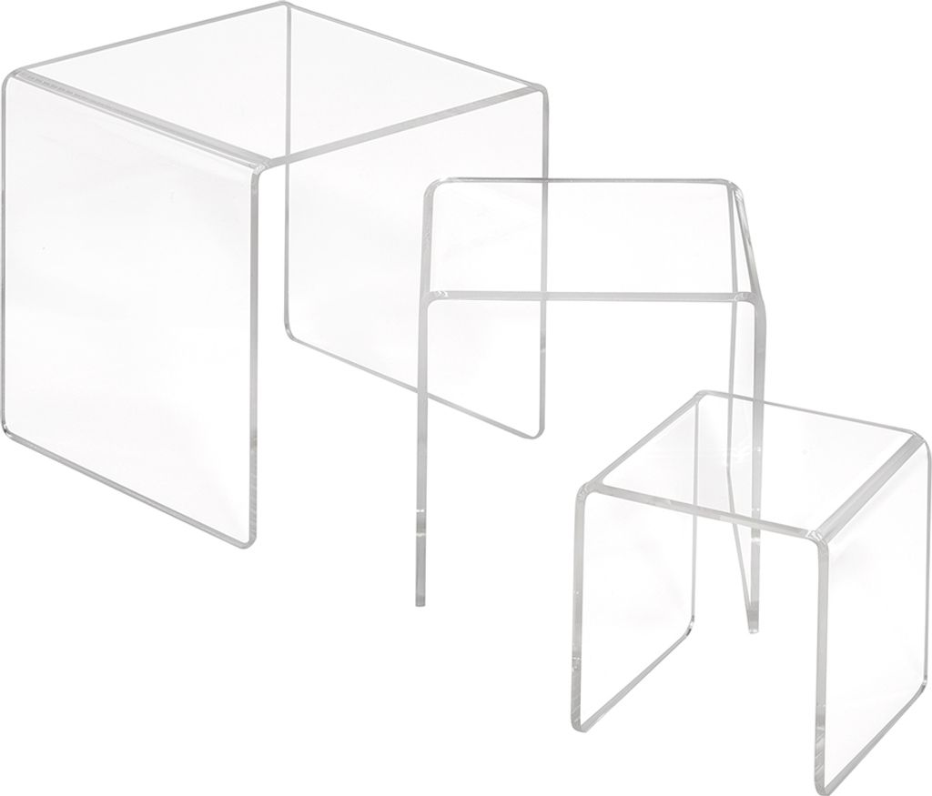 3er Set Dekobrücke aus Acrylglas Quadratisch - Zeigis® / Produktbild 